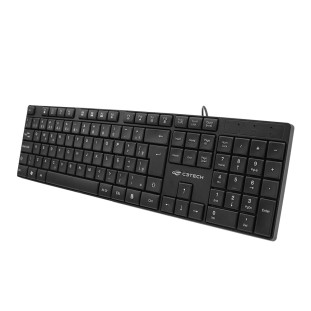 TECLADO OFFICE C3TECH USB MULTIMIDIA KB-M11BK - 303020880100